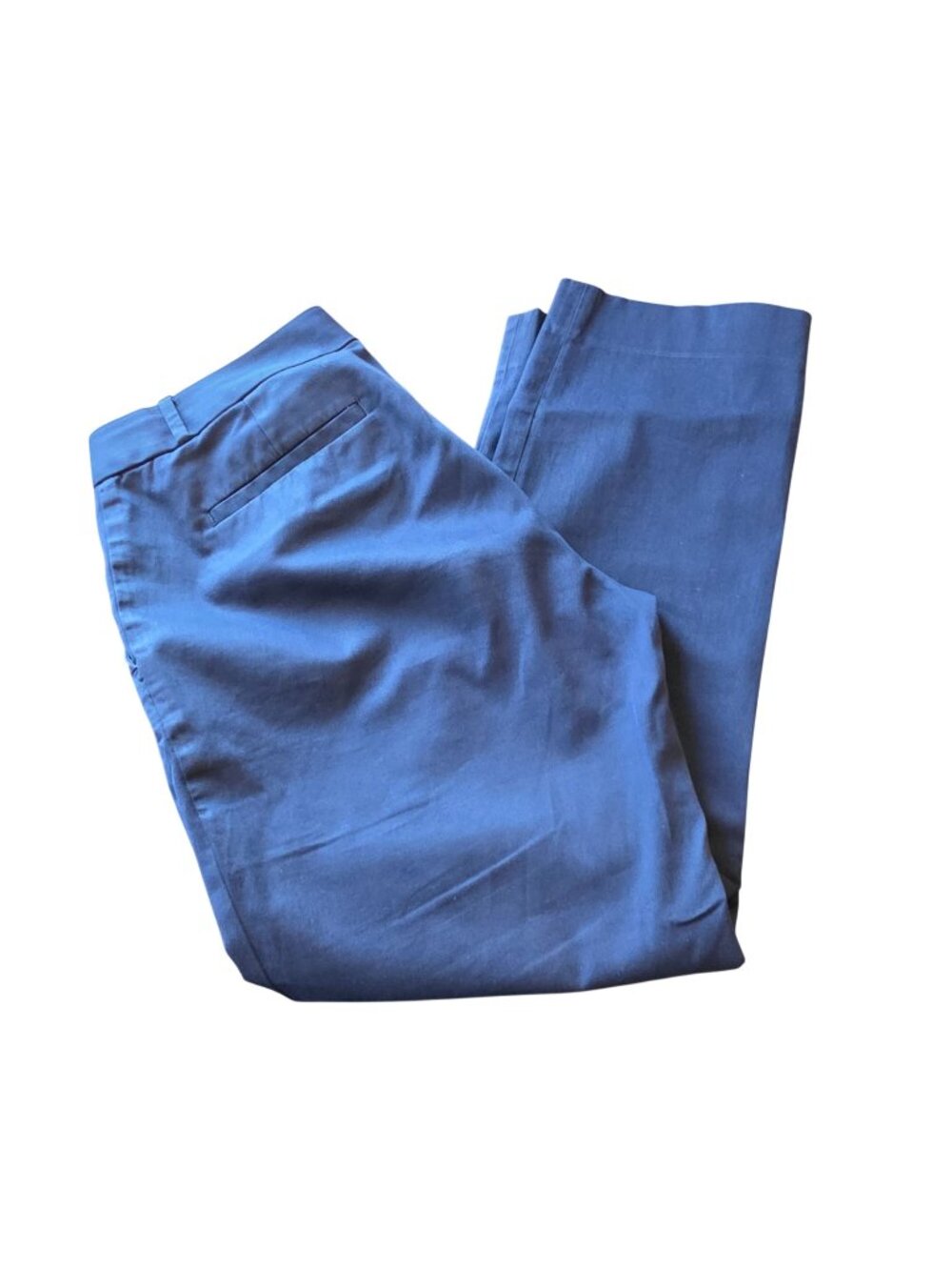 Banana Republic 10 Blue Cotton Slim Ankle Trouser Pants Career Office Minimalist